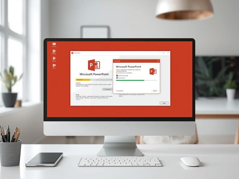 Powoerpoint をPCにダウンロードしてインストールするイメージ画像